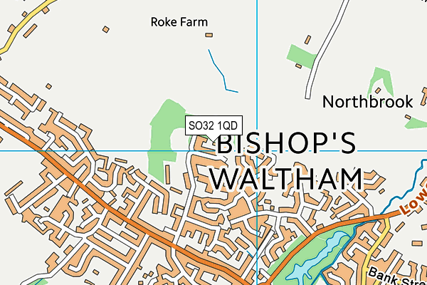 SO32 1QD map - OS VectorMap District (Ordnance Survey)