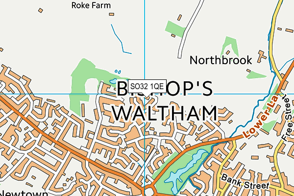 SO32 1QE map - OS VectorMap District (Ordnance Survey)