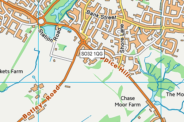 SO32 1QG map - OS VectorMap District (Ordnance Survey)