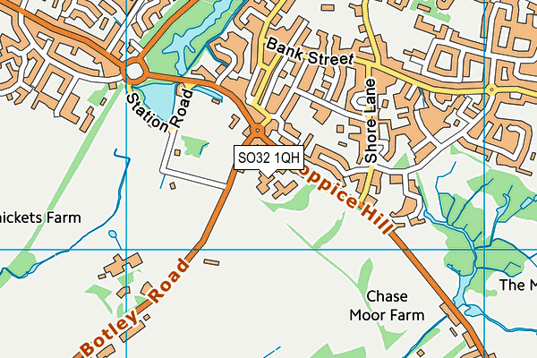 SO32 1QH map - OS VectorMap District (Ordnance Survey)