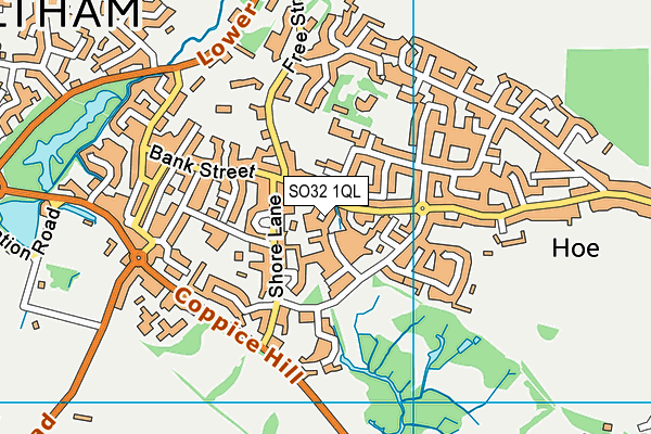 SO32 1QL map - OS VectorMap District (Ordnance Survey)