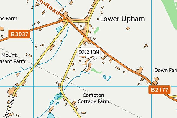 SO32 1QN map - OS VectorMap District (Ordnance Survey)