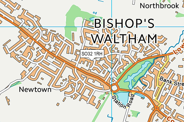 SO32 1RH map - OS VectorMap District (Ordnance Survey)