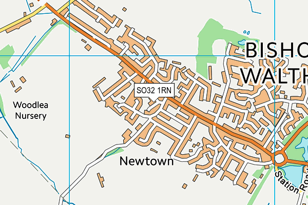 SO32 1RN map - OS VectorMap District (Ordnance Survey)