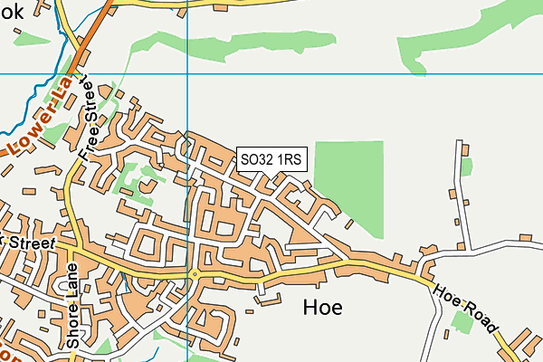 SO32 1RS map - OS VectorMap District (Ordnance Survey)