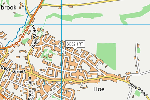 SO32 1RT map - OS VectorMap District (Ordnance Survey)