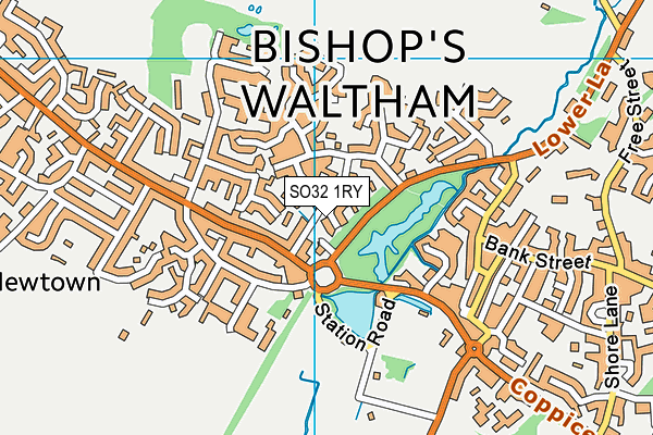 SO32 1RY map - OS VectorMap District (Ordnance Survey)