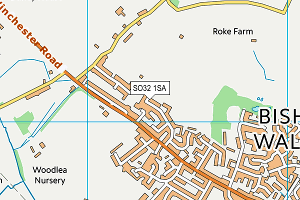 SO32 1SA map - OS VectorMap District (Ordnance Survey)