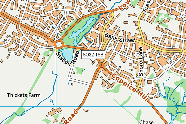 SO32 1SB map - OS VectorMap District (Ordnance Survey)