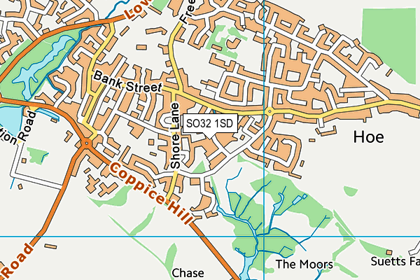 SO32 1SD map - OS VectorMap District (Ordnance Survey)