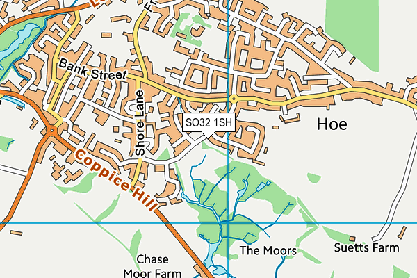 SO32 1SH map - OS VectorMap District (Ordnance Survey)