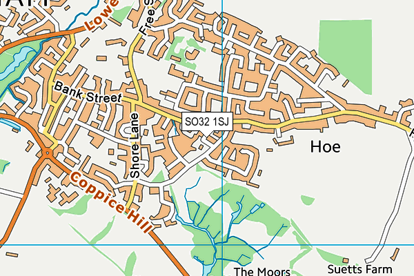 SO32 1SJ map - OS VectorMap District (Ordnance Survey)