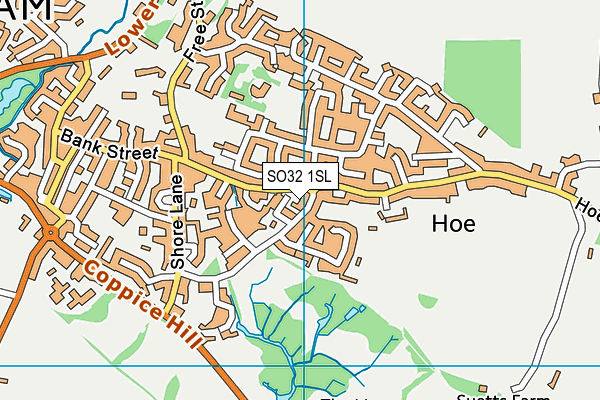 SO32 1SL map - OS VectorMap District (Ordnance Survey)