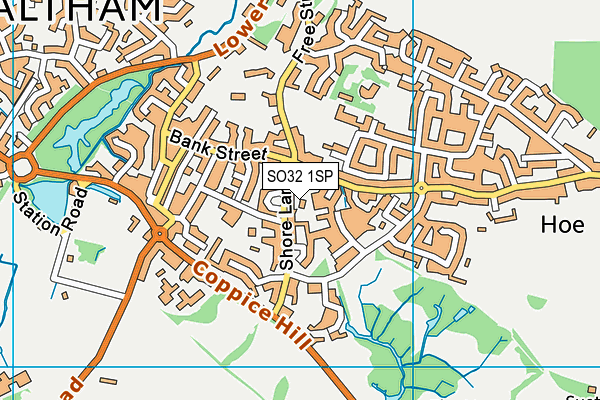 SO32 1SP map - OS VectorMap District (Ordnance Survey)