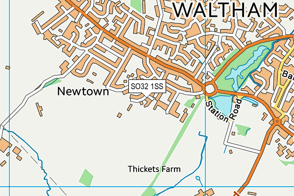 SO32 1SS map - OS VectorMap District (Ordnance Survey)