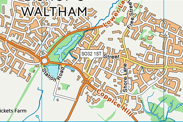 SO32 1ST map - OS VectorMap District (Ordnance Survey)