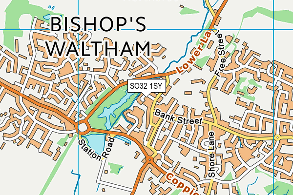 SO32 1SY map - OS VectorMap District (Ordnance Survey)