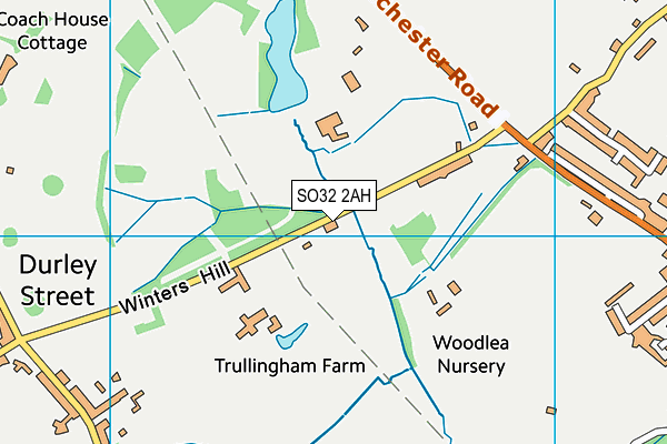 Durley Cricket Club (Closed) map (SO32 2AH) - OS VectorMap District (Ordnance Survey)