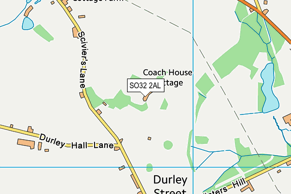 SO32 2AL map - OS VectorMap District (Ordnance Survey)