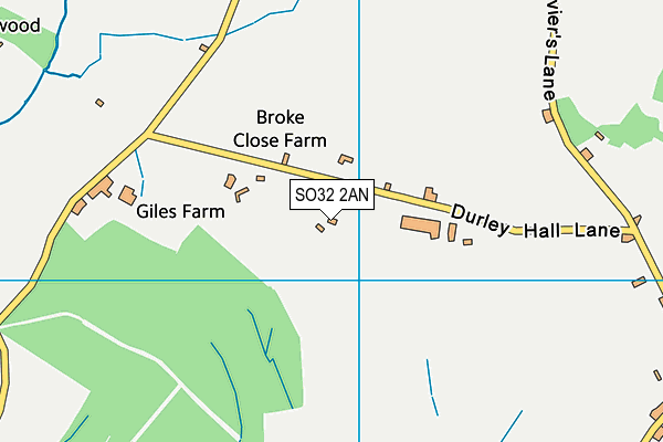 SO32 2AN map - OS VectorMap District (Ordnance Survey)