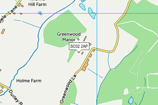 SO32 2AP map - OS VectorMap District (Ordnance Survey)