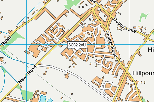 SO32 2AU map - OS VectorMap District (Ordnance Survey)