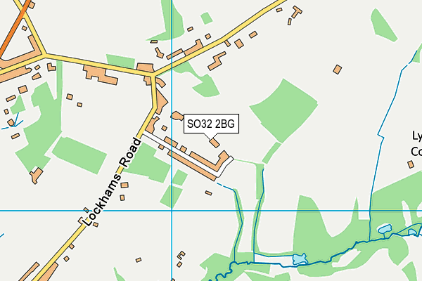 SO32 2BG map - OS VectorMap District (Ordnance Survey)