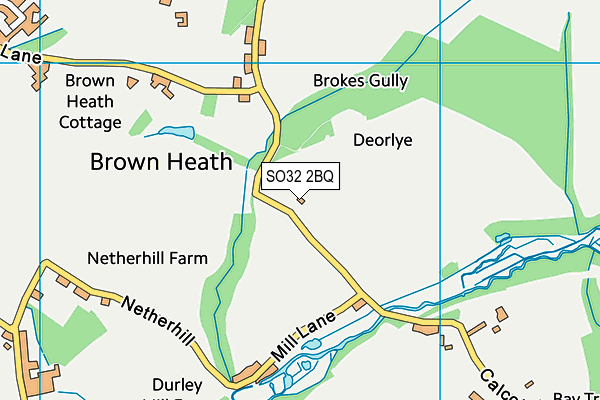 SO32 2BQ map - OS VectorMap District (Ordnance Survey)