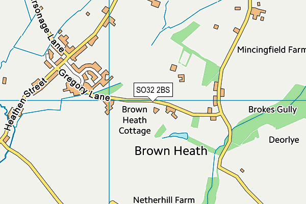 SO32 2BS map - OS VectorMap District (Ordnance Survey)