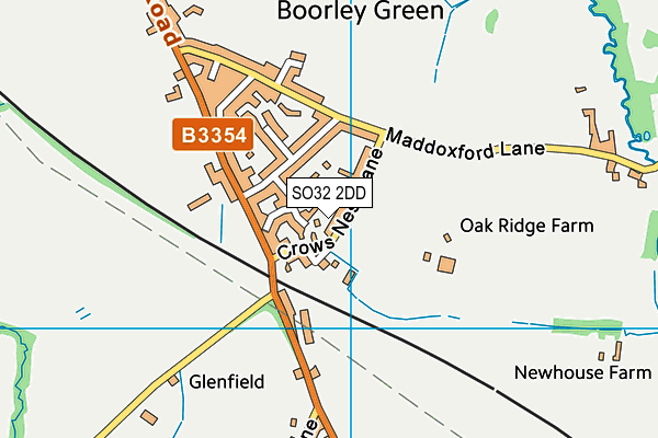 SO32 2DD map - OS VectorMap District (Ordnance Survey)