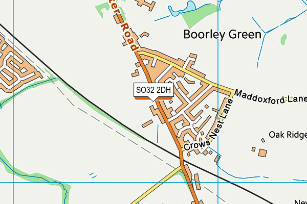 SO32 2DH map - OS VectorMap District (Ordnance Survey)