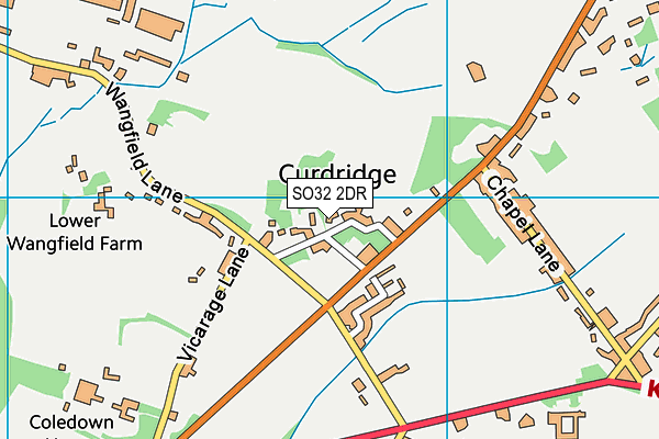 Curdridge Primary School map (SO32 2DR) - OS VectorMap District (Ordnance Survey)