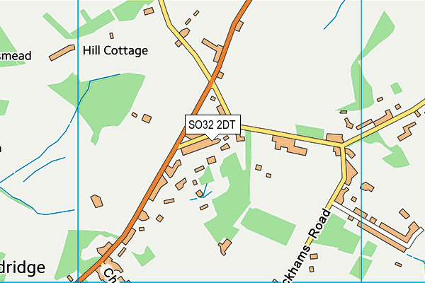 SO32 2DT map - OS VectorMap District (Ordnance Survey)