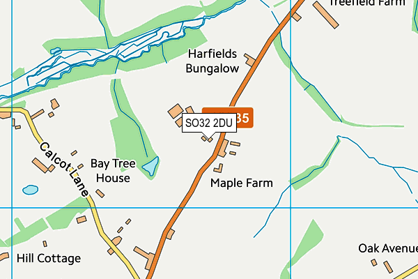 SO32 2DU map - OS VectorMap District (Ordnance Survey)