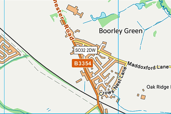 SO32 2DW map - OS VectorMap District (Ordnance Survey)