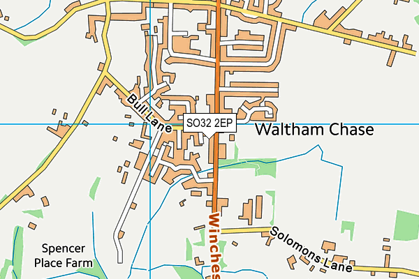 SO32 2EP map - OS VectorMap District (Ordnance Survey)