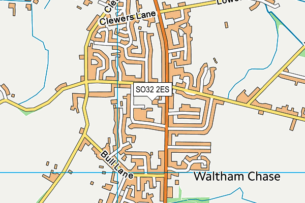 SO32 2ES map - OS VectorMap District (Ordnance Survey)