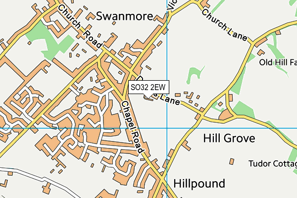 SO32 2EW map - OS VectorMap District (Ordnance Survey)