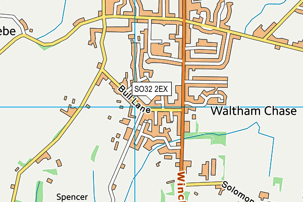 SO32 2EX map - OS VectorMap District (Ordnance Survey)