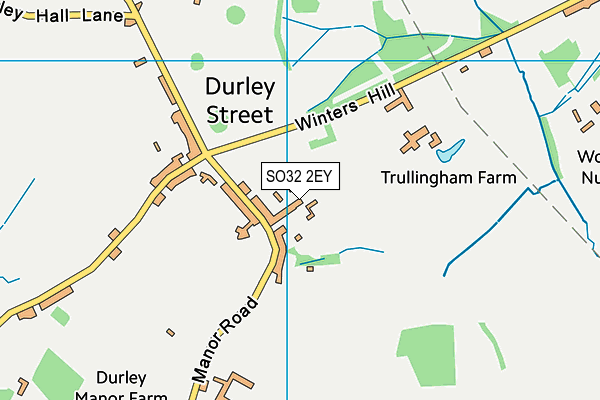 SO32 2EY map - OS VectorMap District (Ordnance Survey)