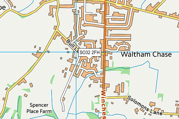 SO32 2FH map - OS VectorMap District (Ordnance Survey)