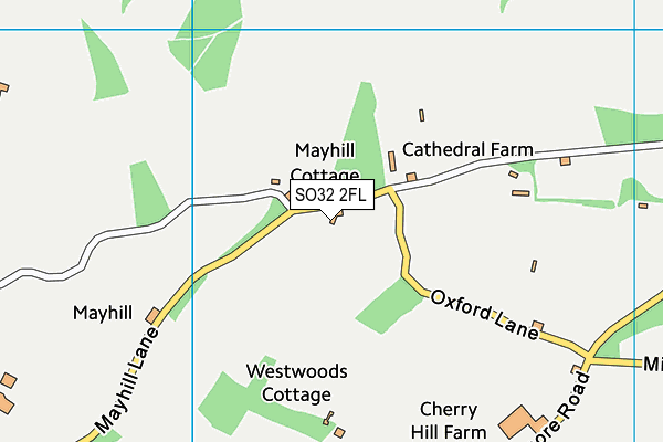 SO32 2FL map - OS VectorMap District (Ordnance Survey)