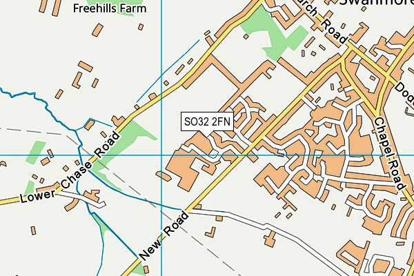 SO32 2FN map - OS VectorMap District (Ordnance Survey)