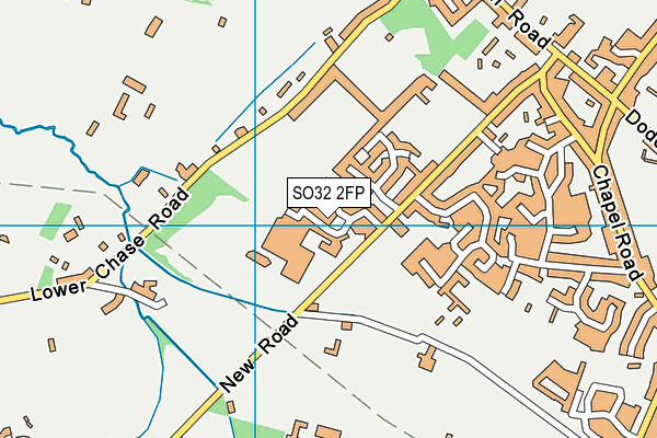 SO32 2FP map - OS VectorMap District (Ordnance Survey)