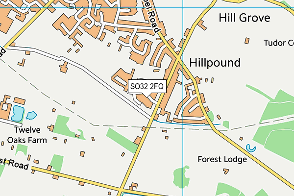 SO32 2FQ map - OS VectorMap District (Ordnance Survey)