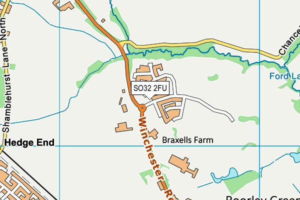 SO32 2FU map - OS VectorMap District (Ordnance Survey)