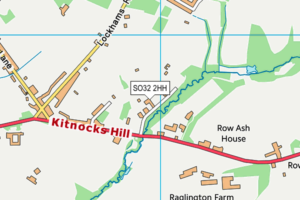 SO32 2HH map - OS VectorMap District (Ordnance Survey)