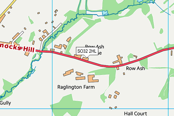 SO32 2HL map - OS VectorMap District (Ordnance Survey)