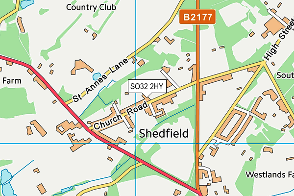 SO32 2HY map - OS VectorMap District (Ordnance Survey)