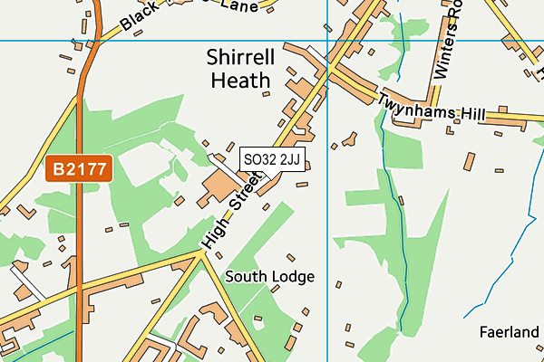 SO32 2JJ map - OS VectorMap District (Ordnance Survey)